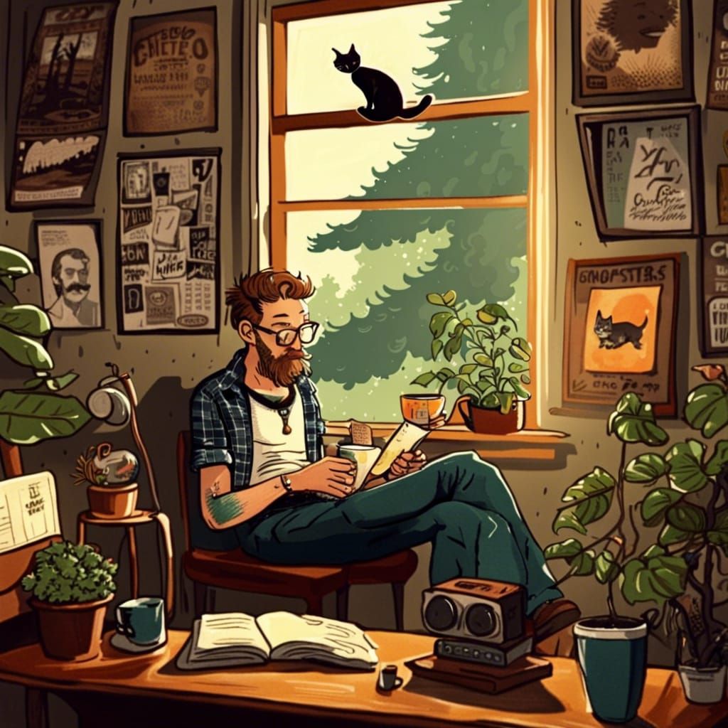 Stereotypical Hipster in Portland  by @Sonny