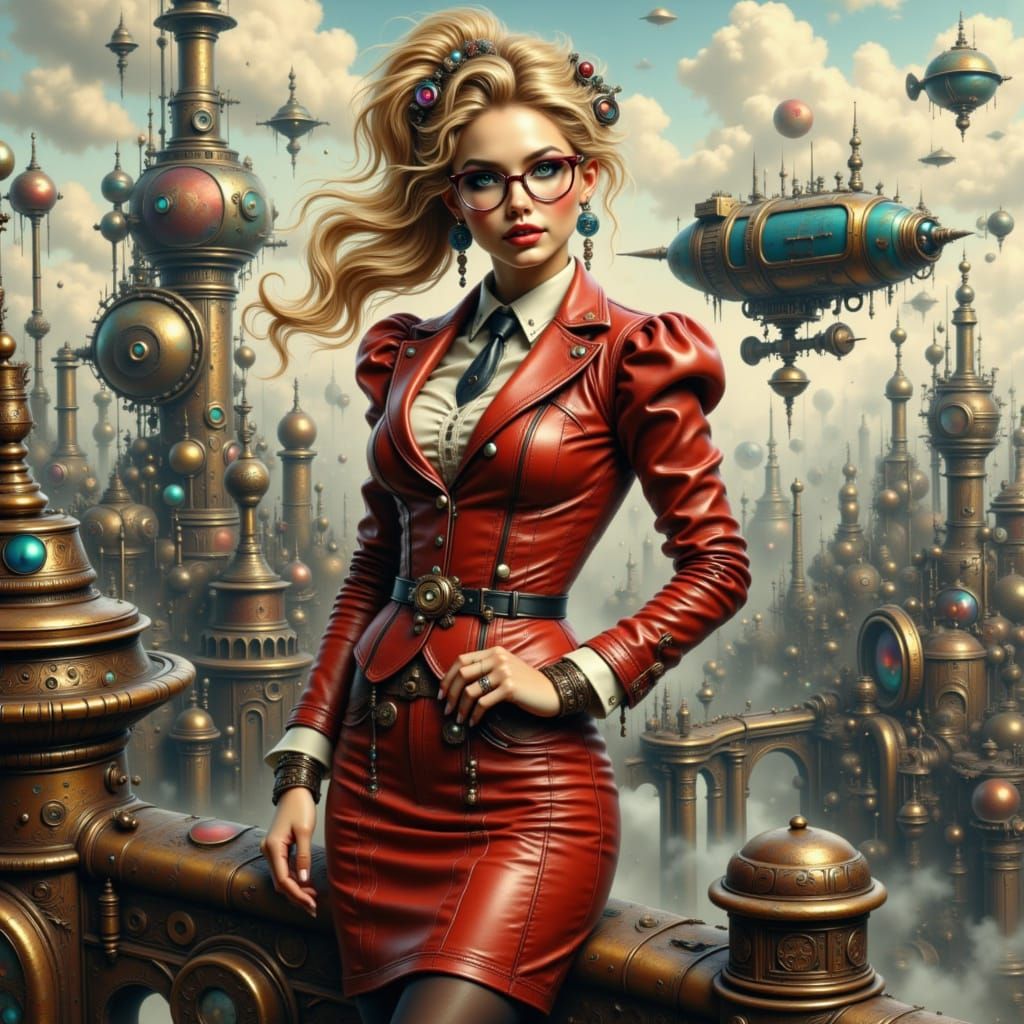 <lora:Victorian Steampunk:1.0> "A digital painting in the style of Eugène Delacroix, featuring soft and ethereal lighting.
The subject is a ...