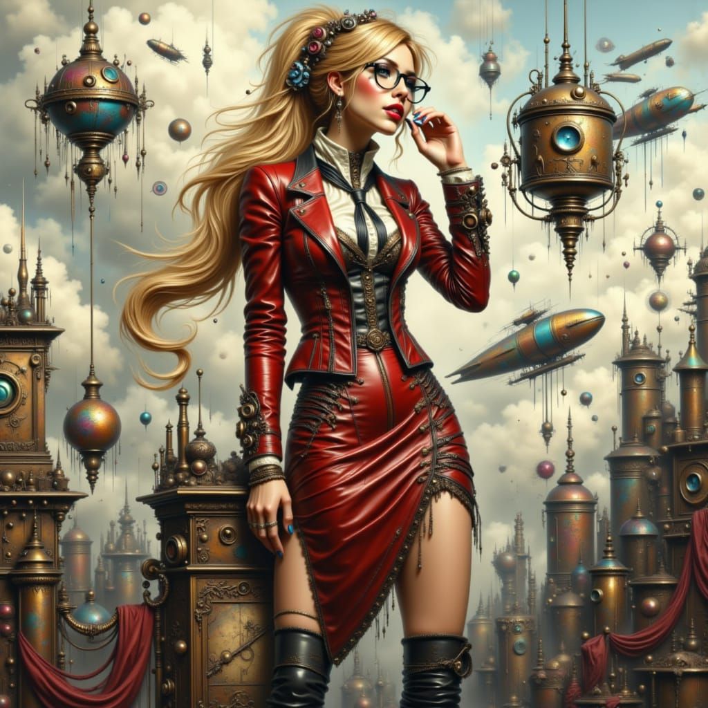 <lora:Victorian Steampunk:1.0> "A digital painting in the style of Eugène Delacroix, featuring soft and ethereal lighting.
The subject is a ...