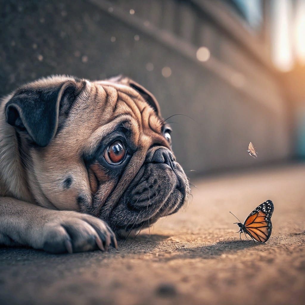 The Pug and The Butterfly