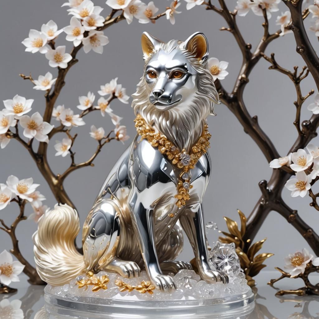 Kitsune Glass Figurine #78