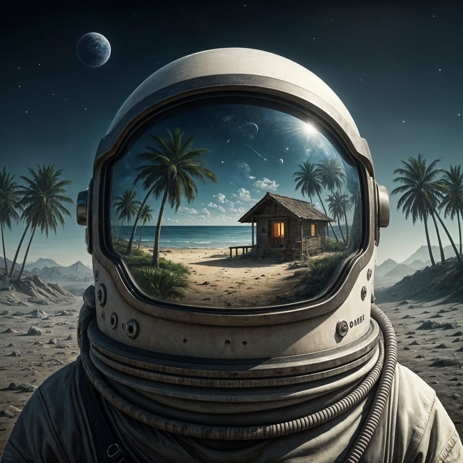 Lunar Gaze: Palm Dreams  by @Hinty