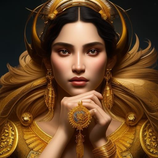 Goddess of gold - AI Generated Artwork - NightCafe Creator