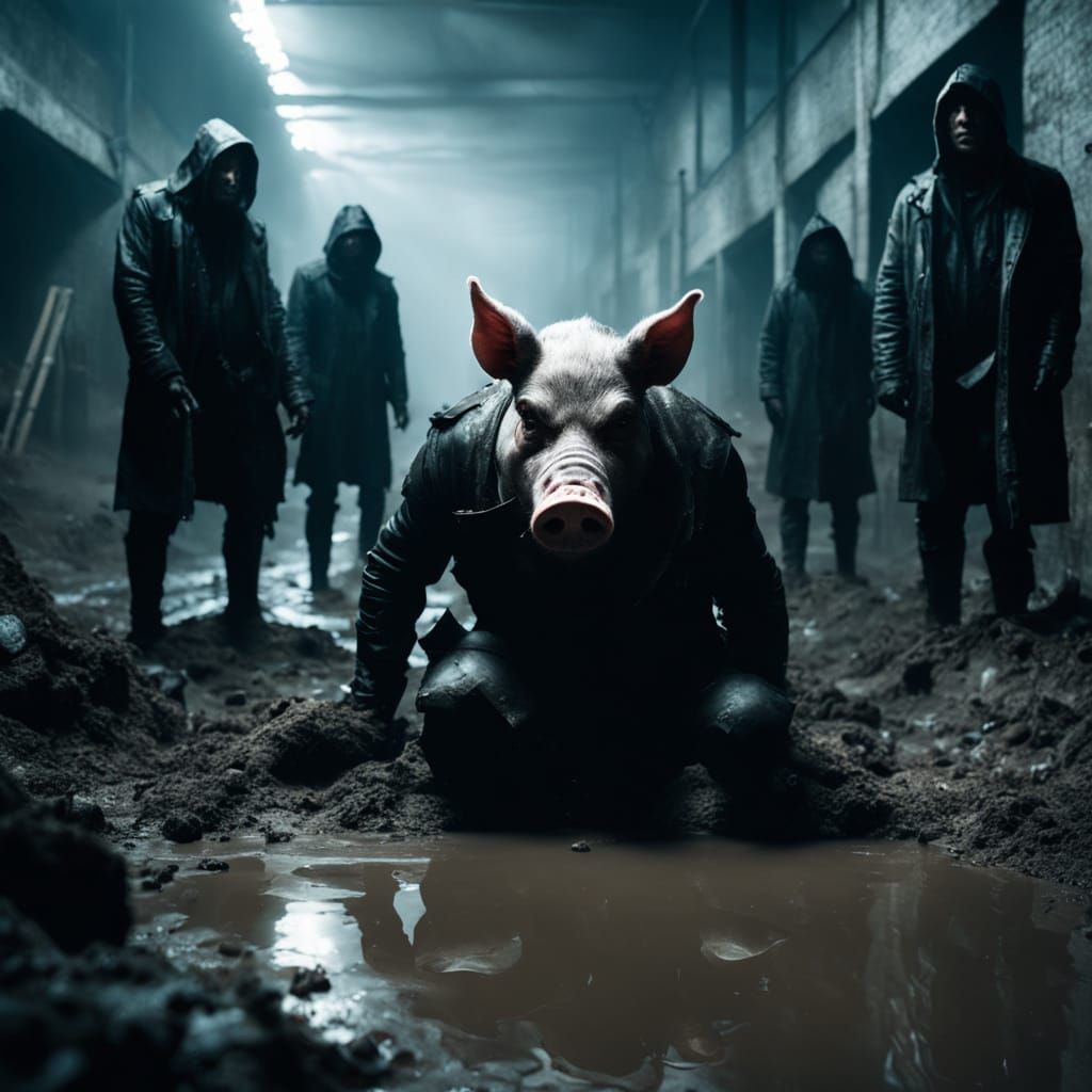 dark forest in the snow