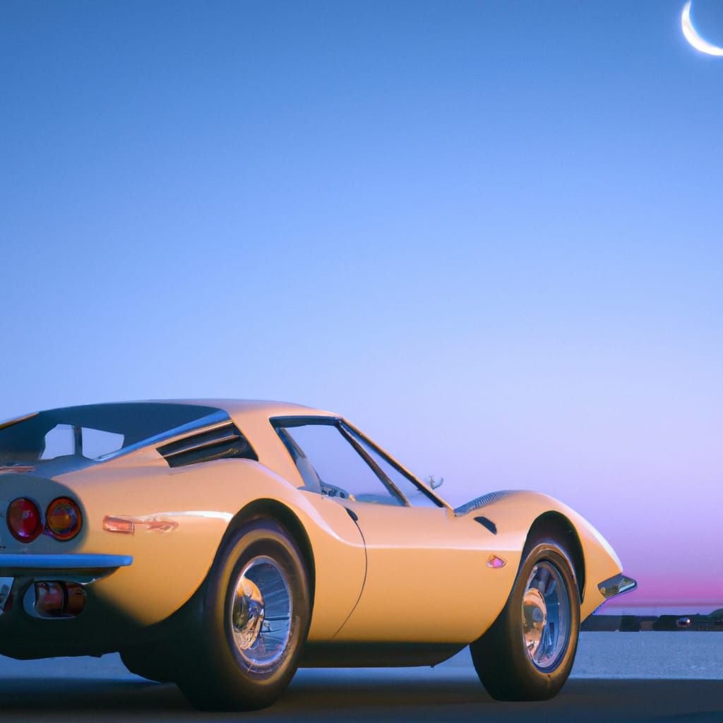 Ferrari Dino 260 GT 3D Render in Pastel Colors