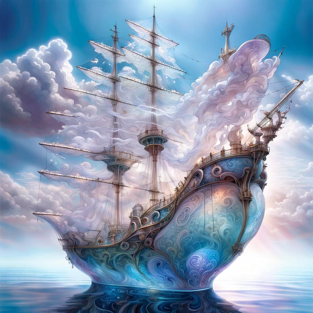 Majestic Ship Sets Sail   by @croissant