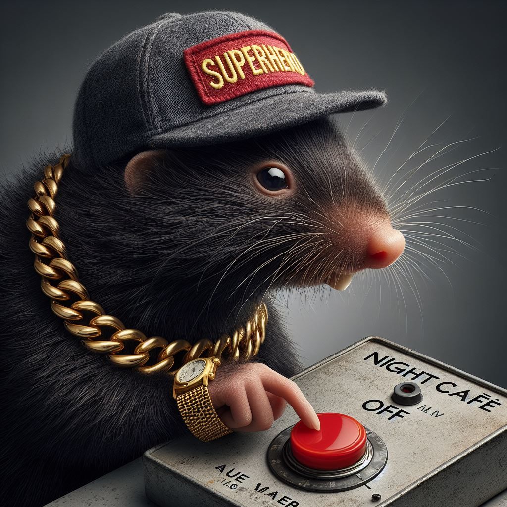 Mr Mole Hero pushes the button