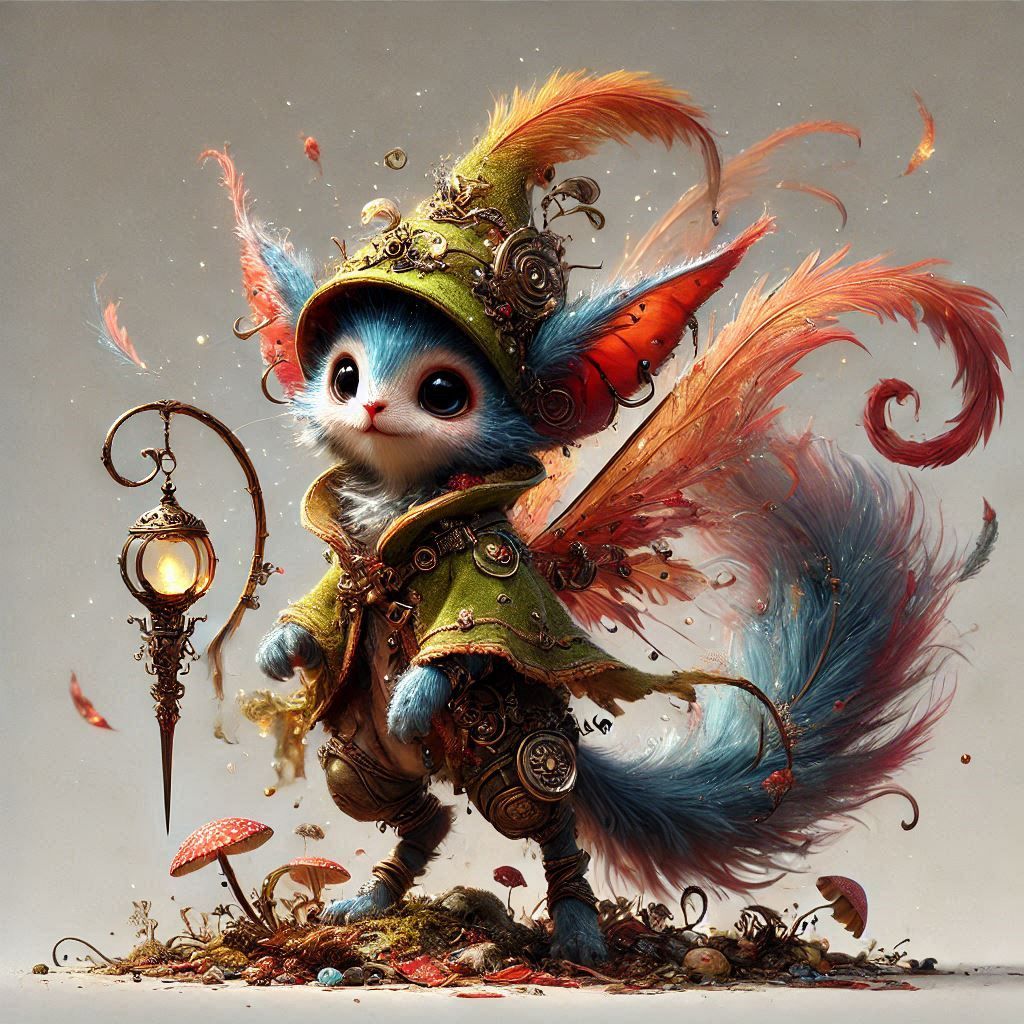 adorable fairy-tale fantasy creature portrait..