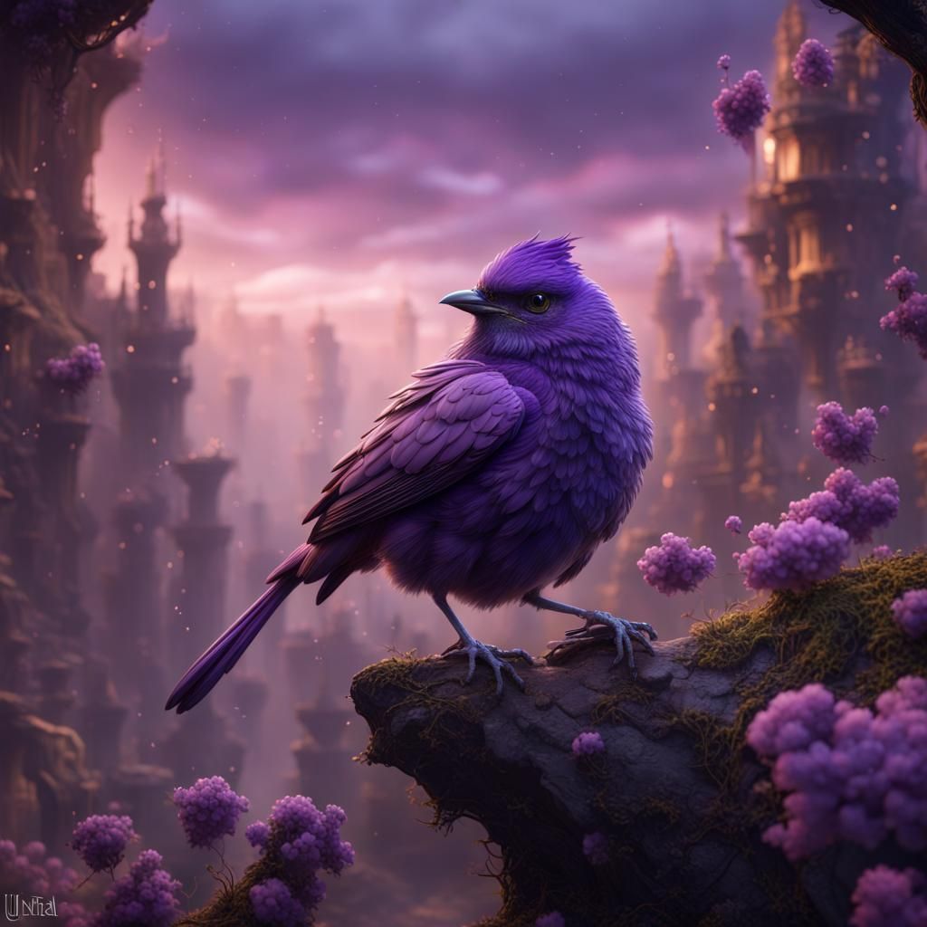 purple bird