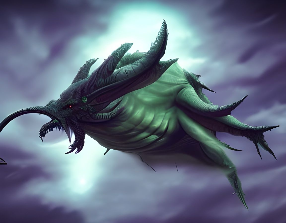 Cthulhu In The Skies - Ai Generated Artwork - Nightcafe Creator