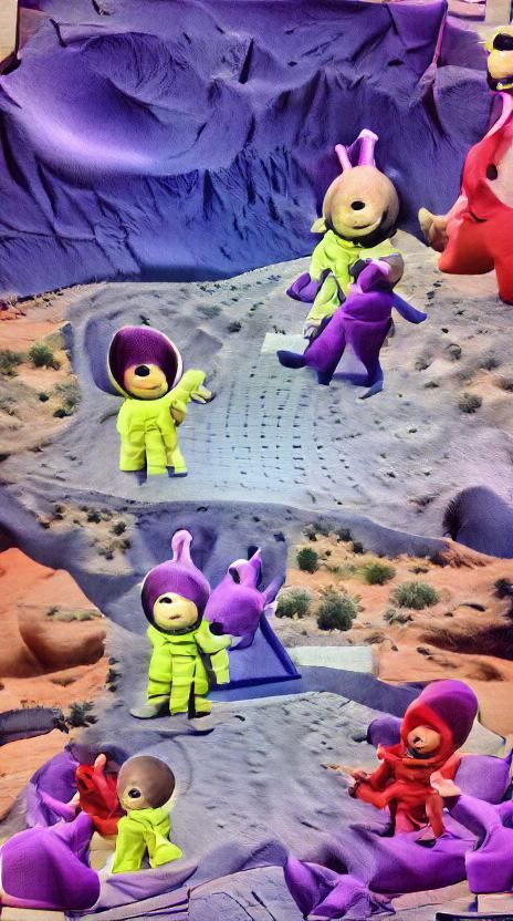 "Come on Teletubby, teleport us to Mars!"