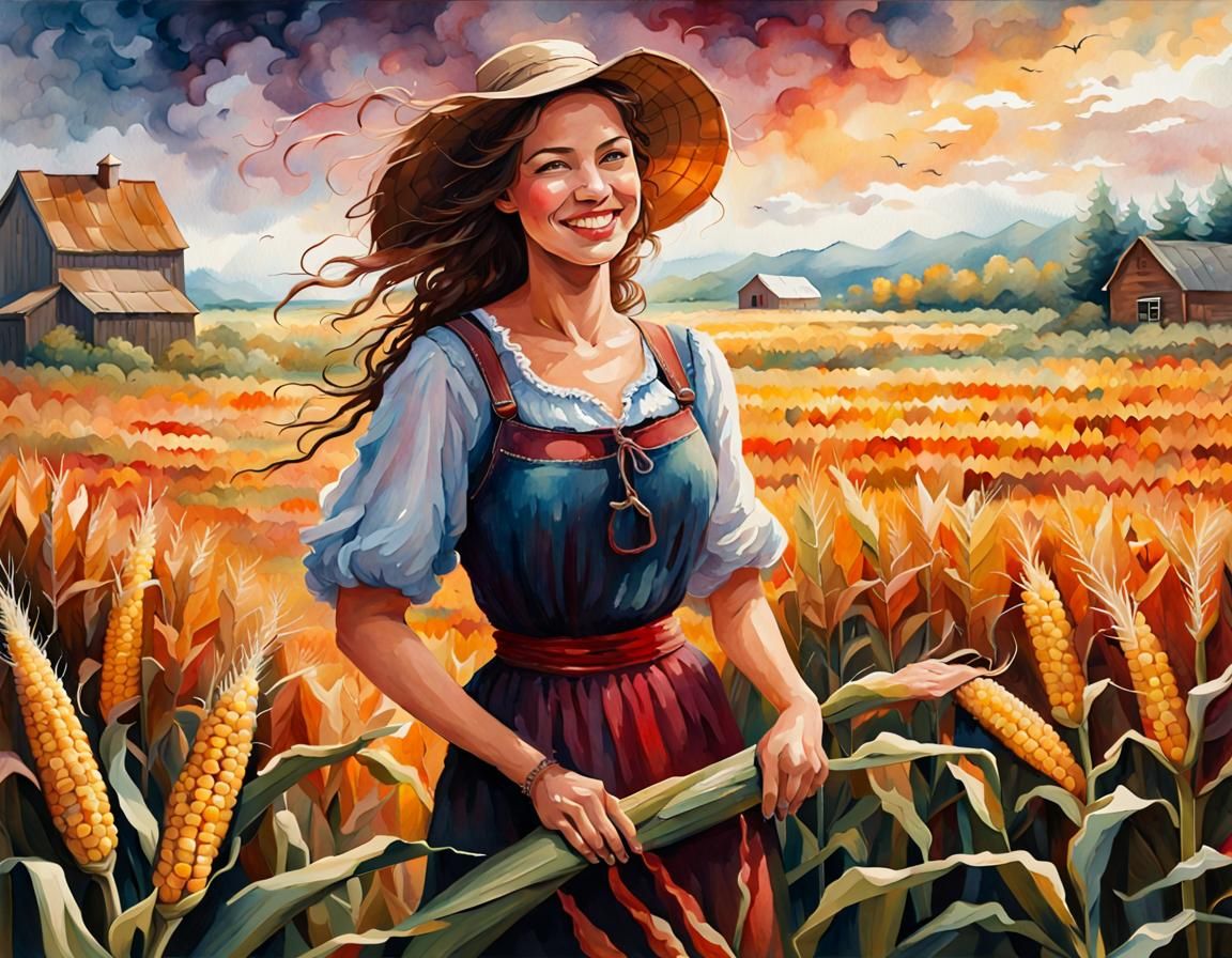 Harvesting The Corn  by @alduinne