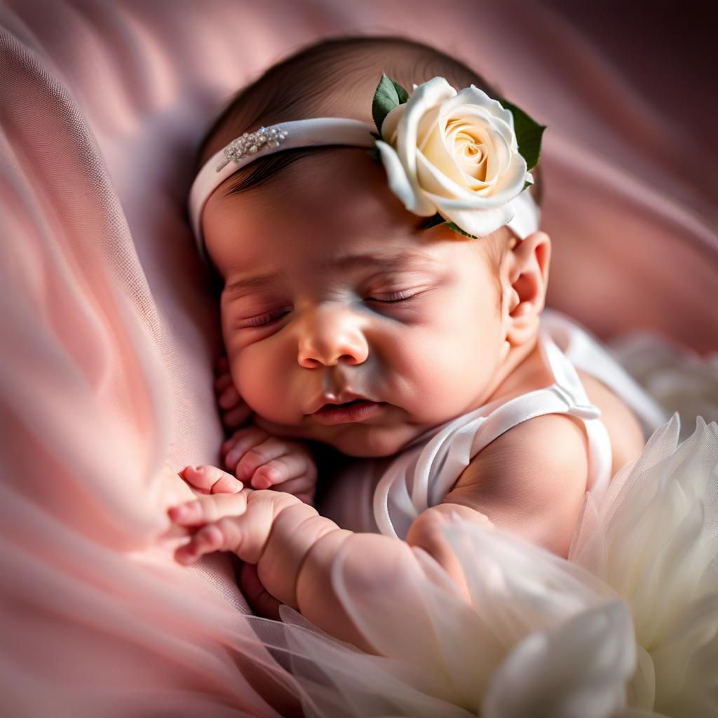 Newborn baby girl