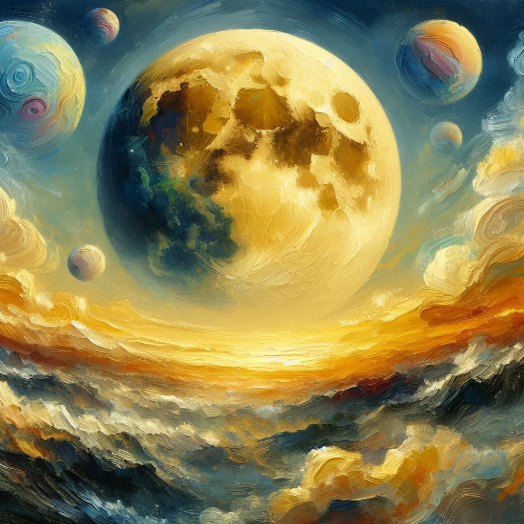 A Golden Full Moon Fantasy