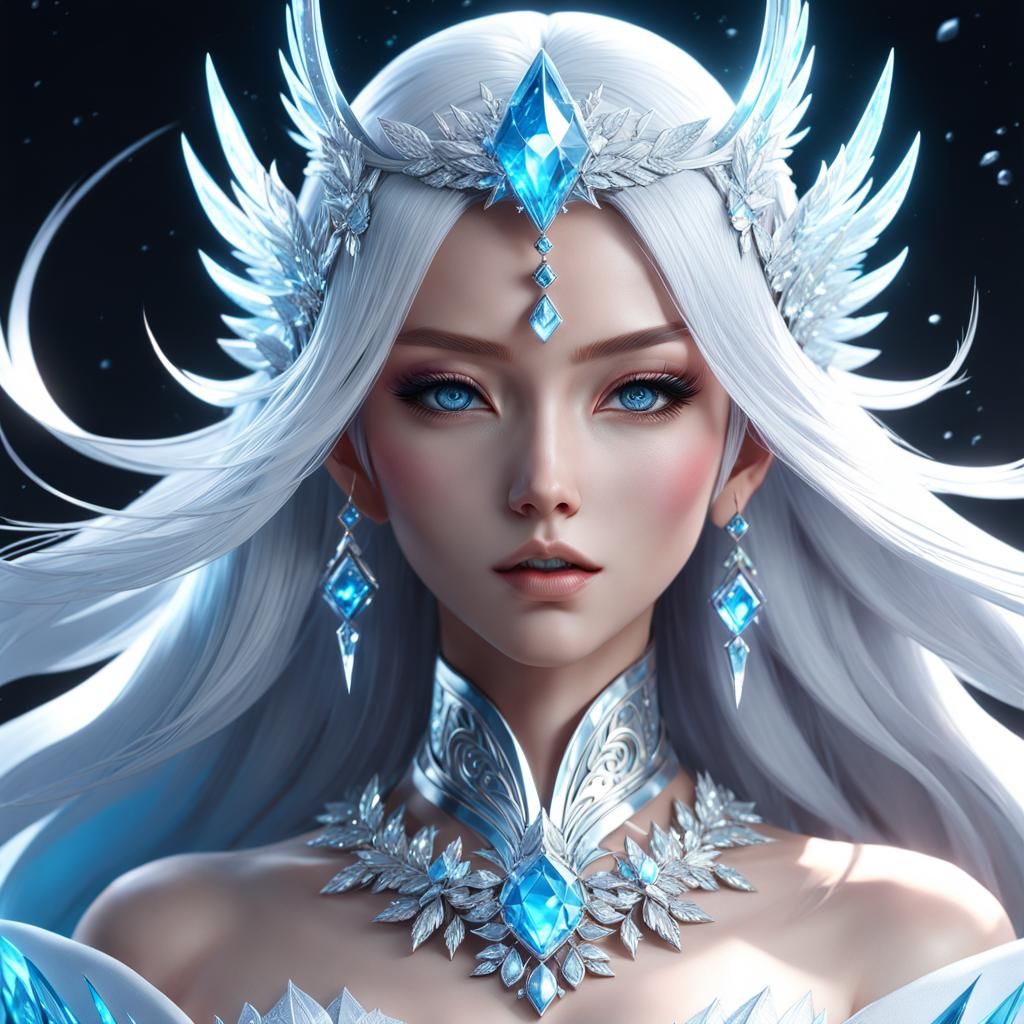 Ice Goddess - AI Generated Artwork - NightCafe Creator