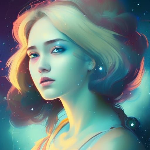 Galaxy Girl ~ 銀河の女 - AI Generated Artwork - NightCafe Creator