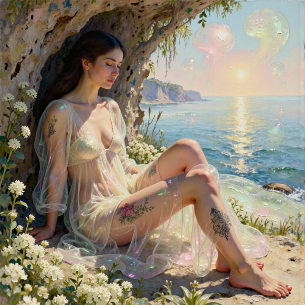 <lora:Dreamforge:1.0> Tónleikur's minimalist, rendered in nueu salichkeit details in Arte Filigrana in realism with lifelike textures, Alle...