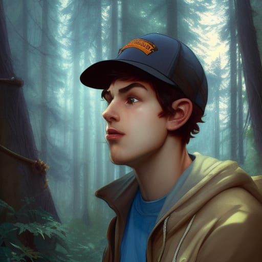 Dipper Pines Gets Real! (Gravity Falls) AI Generated Artwork