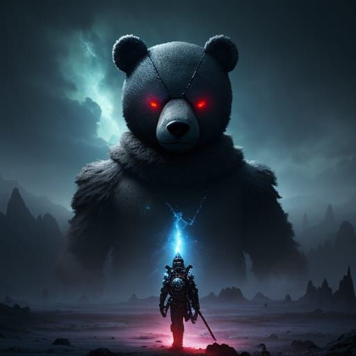 Evil Bear on Alien World Gazes at Ancient Giants