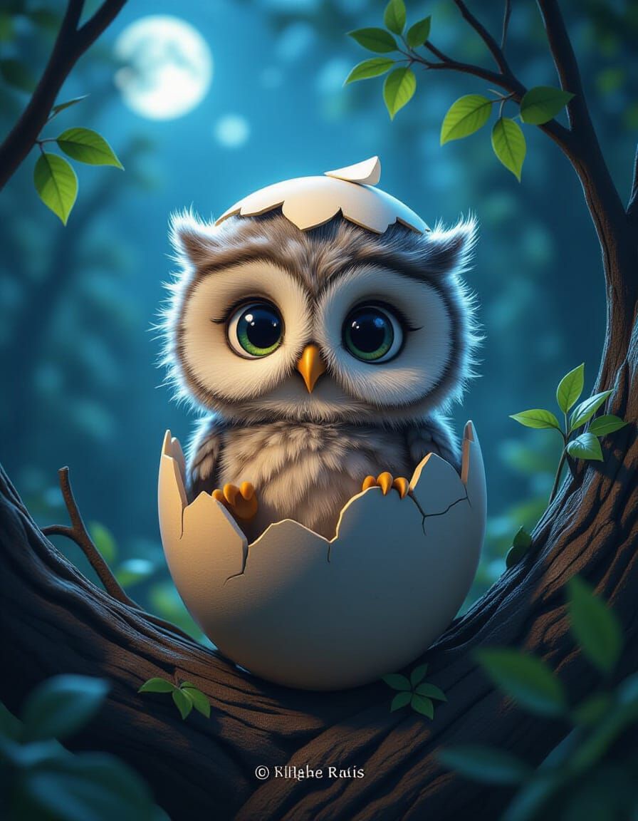 The Baby Owl  by @Tolino