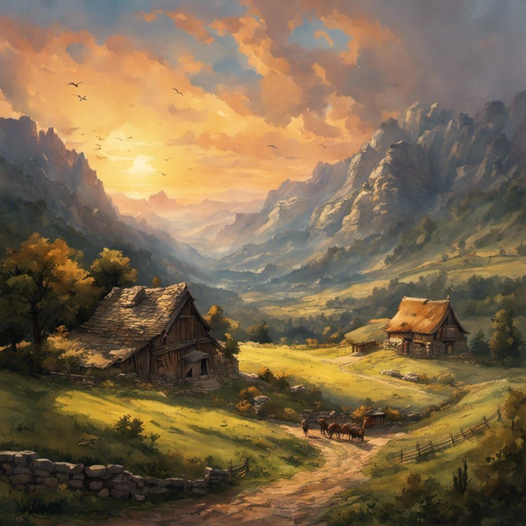 A farm in the mountains  by @FetterSultan