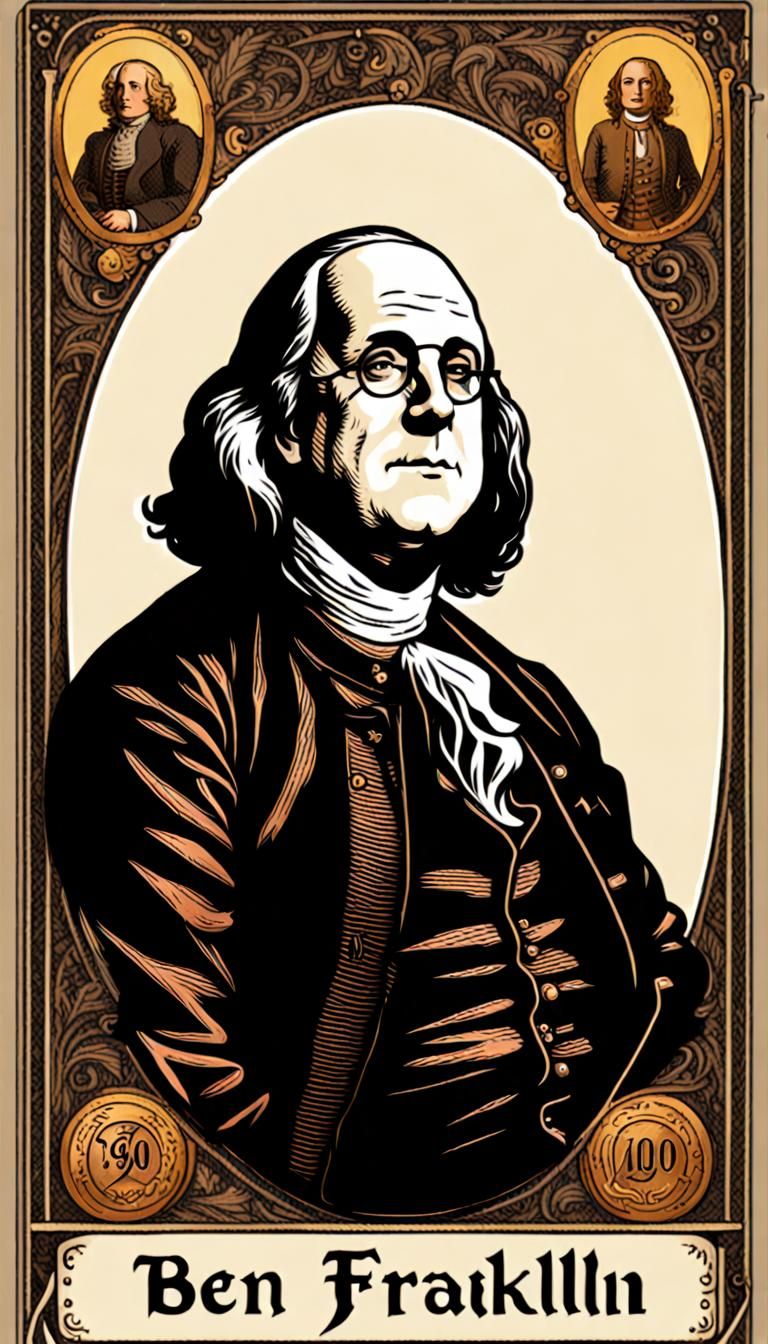 Ben Franklin Tarot card 