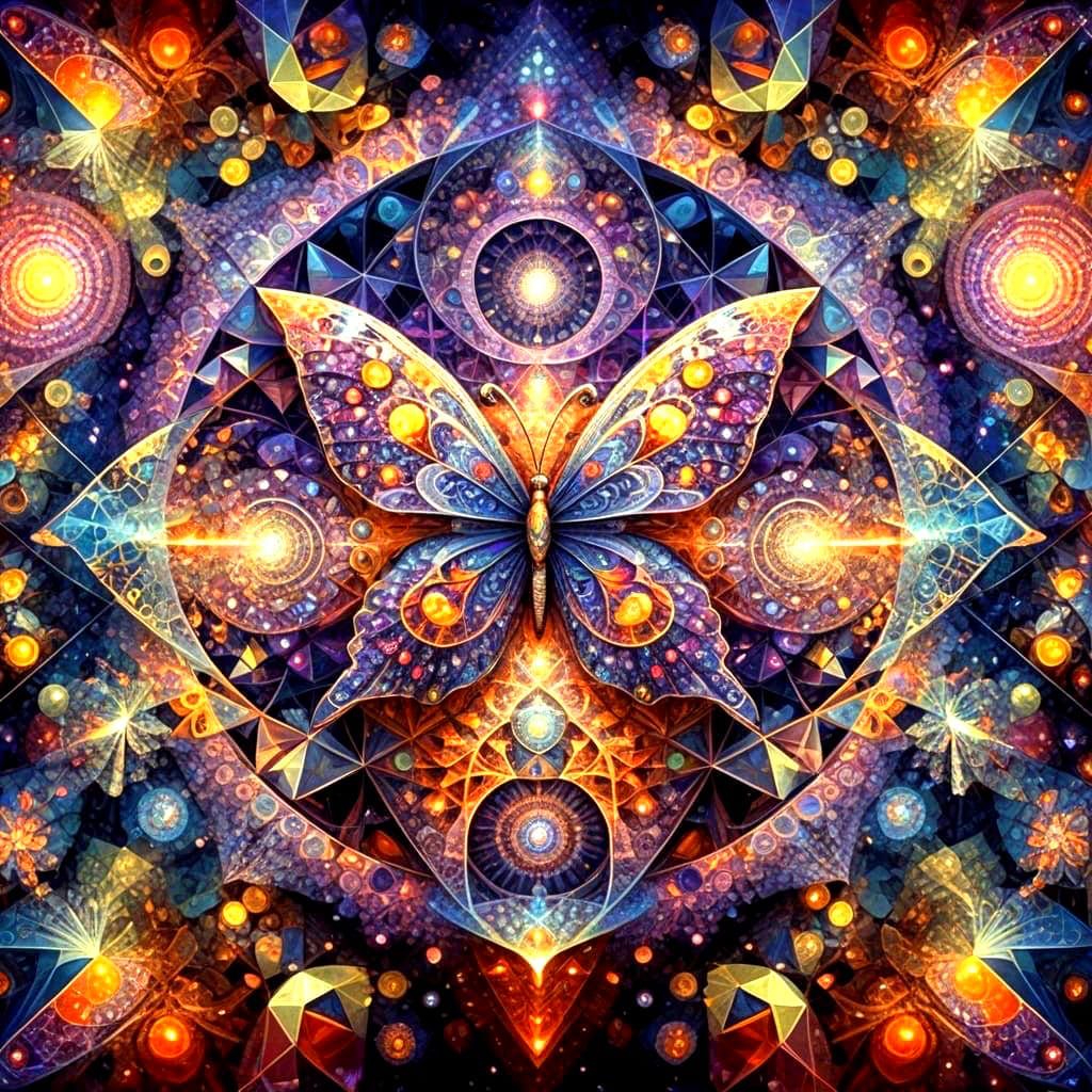 Transcendental Kaleidoscope Butterfly   by @Bellemia