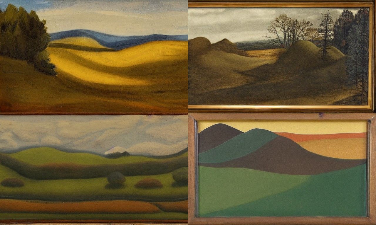 Landscape in the style of New Objectivity