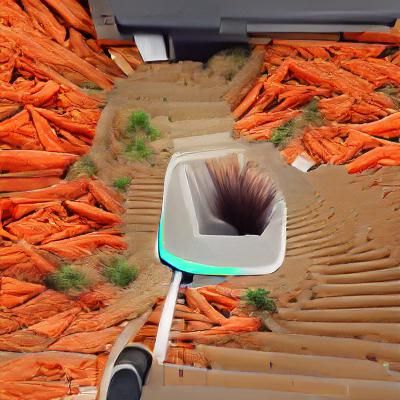20% dustpan 30% carrot 50% human 8k resolution