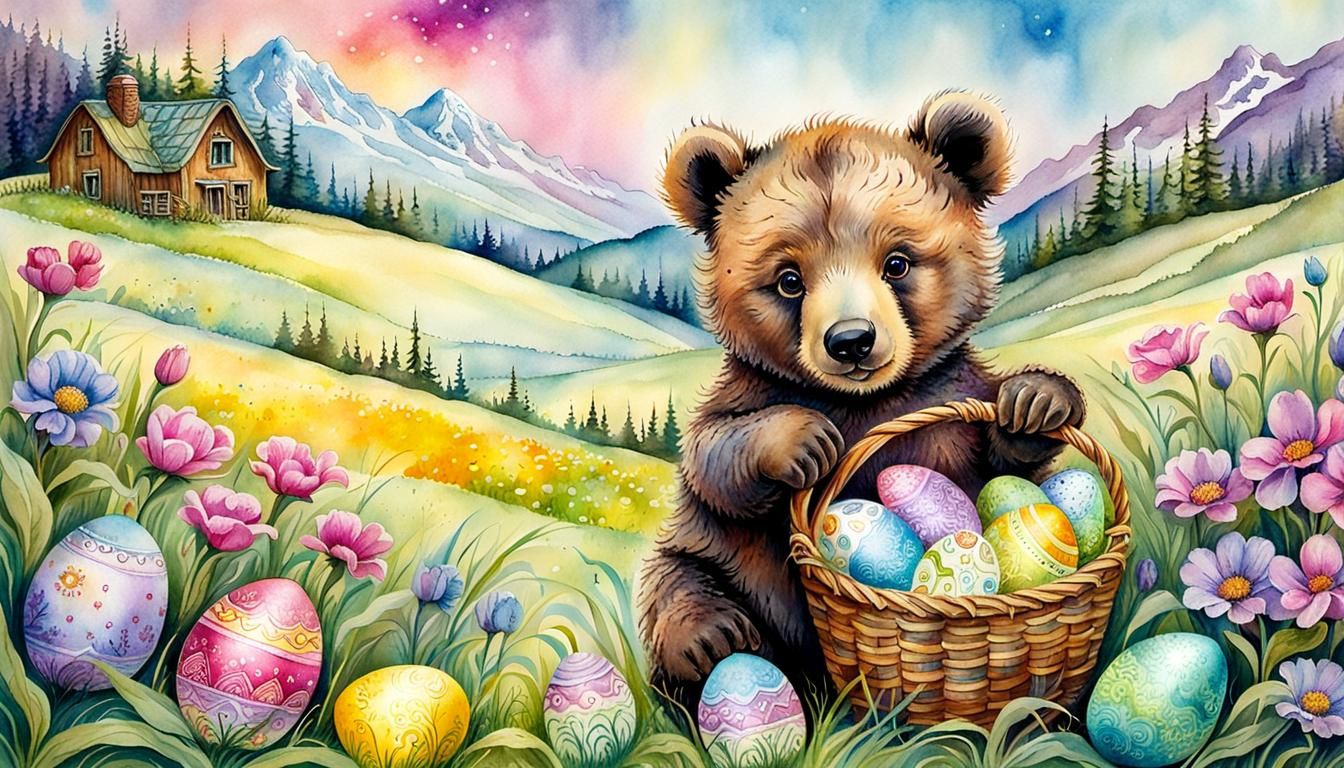 Bear Easter Egg Hunt  by @Tony