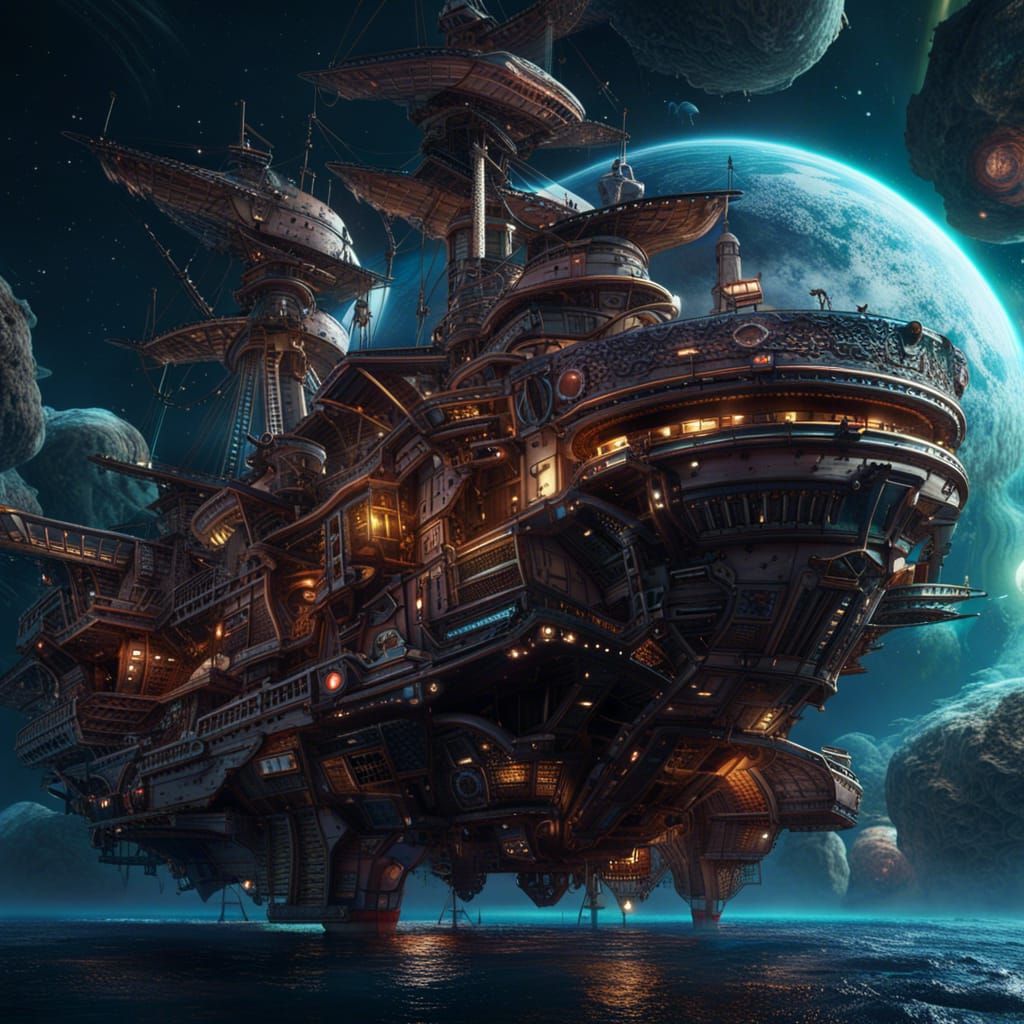 Pirate in Space, space ship, pirate - AI Generated Artwork - NightCafe ...