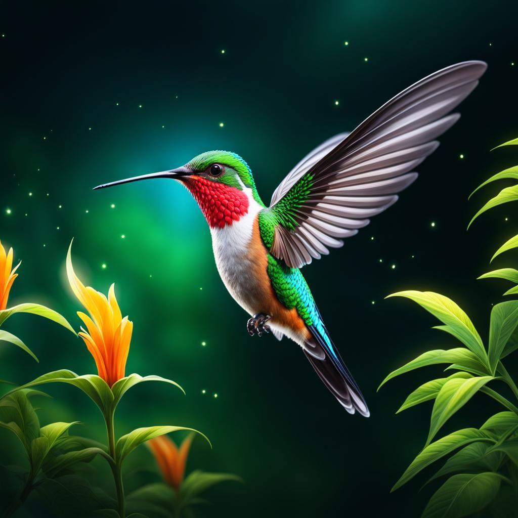 Humming bird  by @Zed