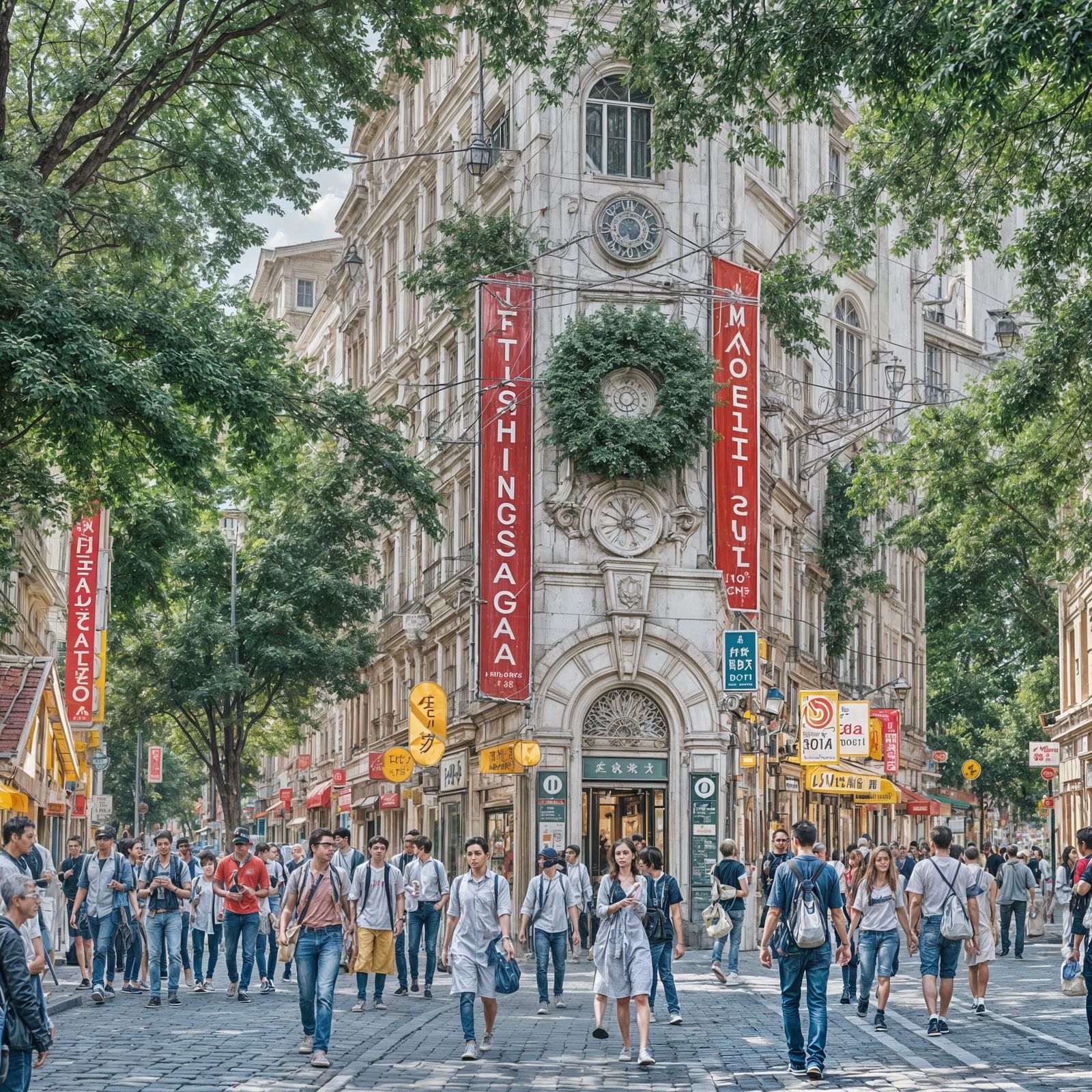 Glowing Face in a Hazy Mist