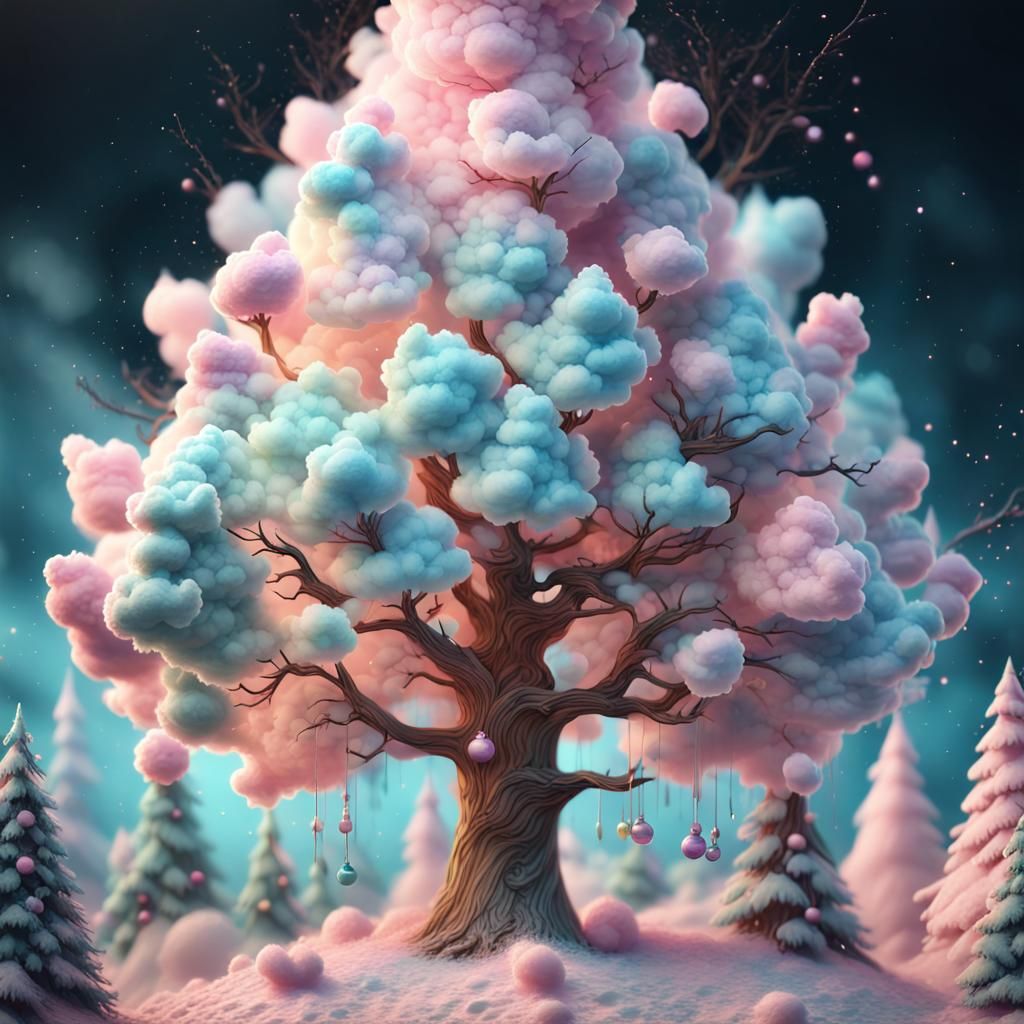 Cotton Candy Christmas Tree  by @Beads ByRei