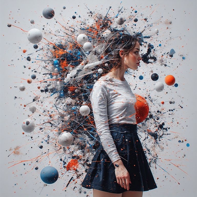 Portrait with spheres