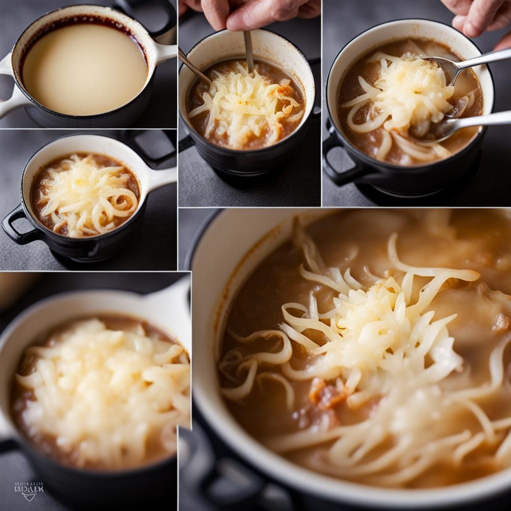 how to make french onion soup , step by step - AI Generated Artwork ...