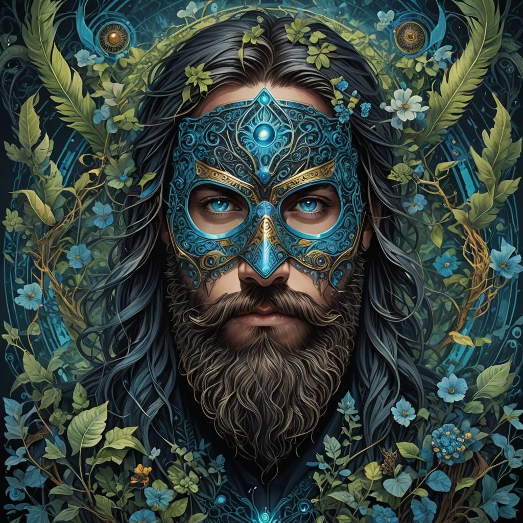 The image should have a font, with a blend of psychedelic st...