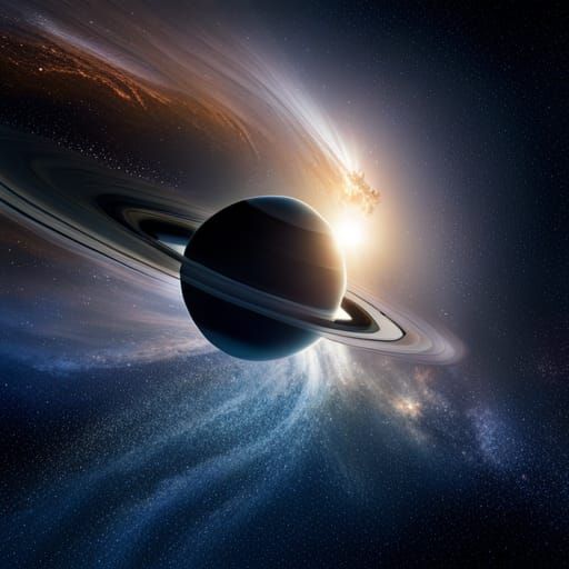 Saturn seen from space - AI Generated Artwork - NightCafe Creator