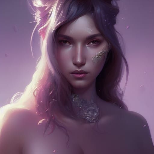 fantasy ethereal woman head and shoulders portrait, 8k resolution ...