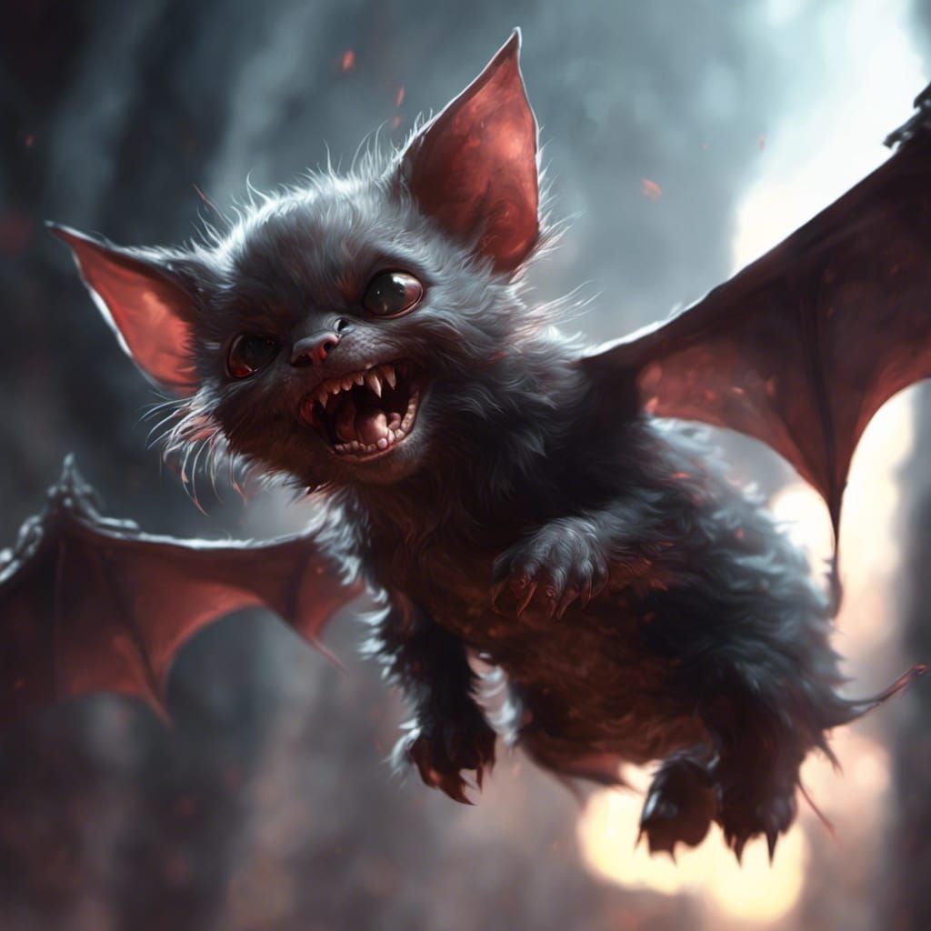 Vampire bat kitten