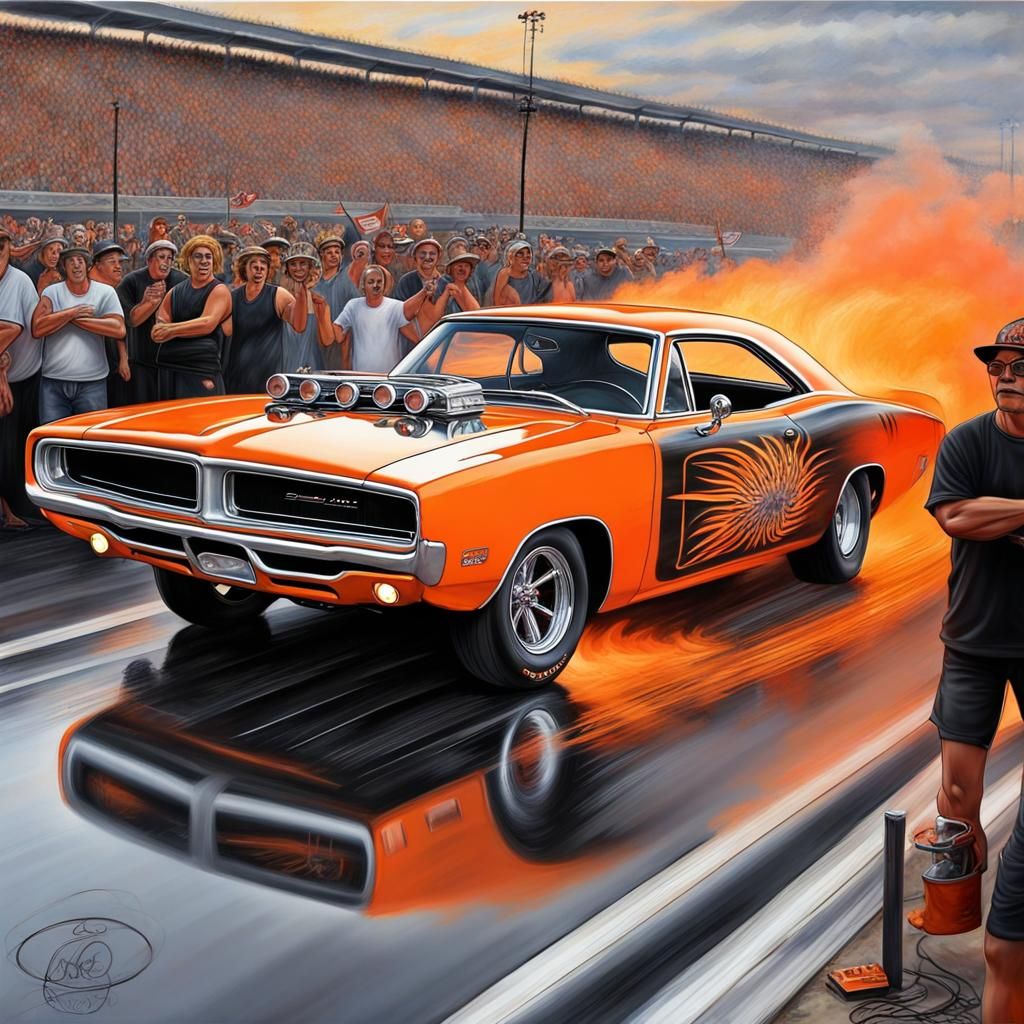 A beautiful 3D photorealistic hyperrealistic elaborate ultra-detailed neon orange airbrushed black pearl ...  by @AMaZeN1227