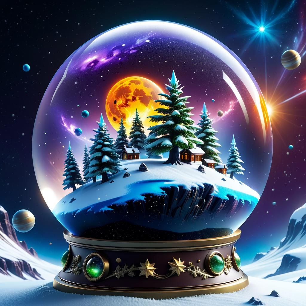 universe snow globe