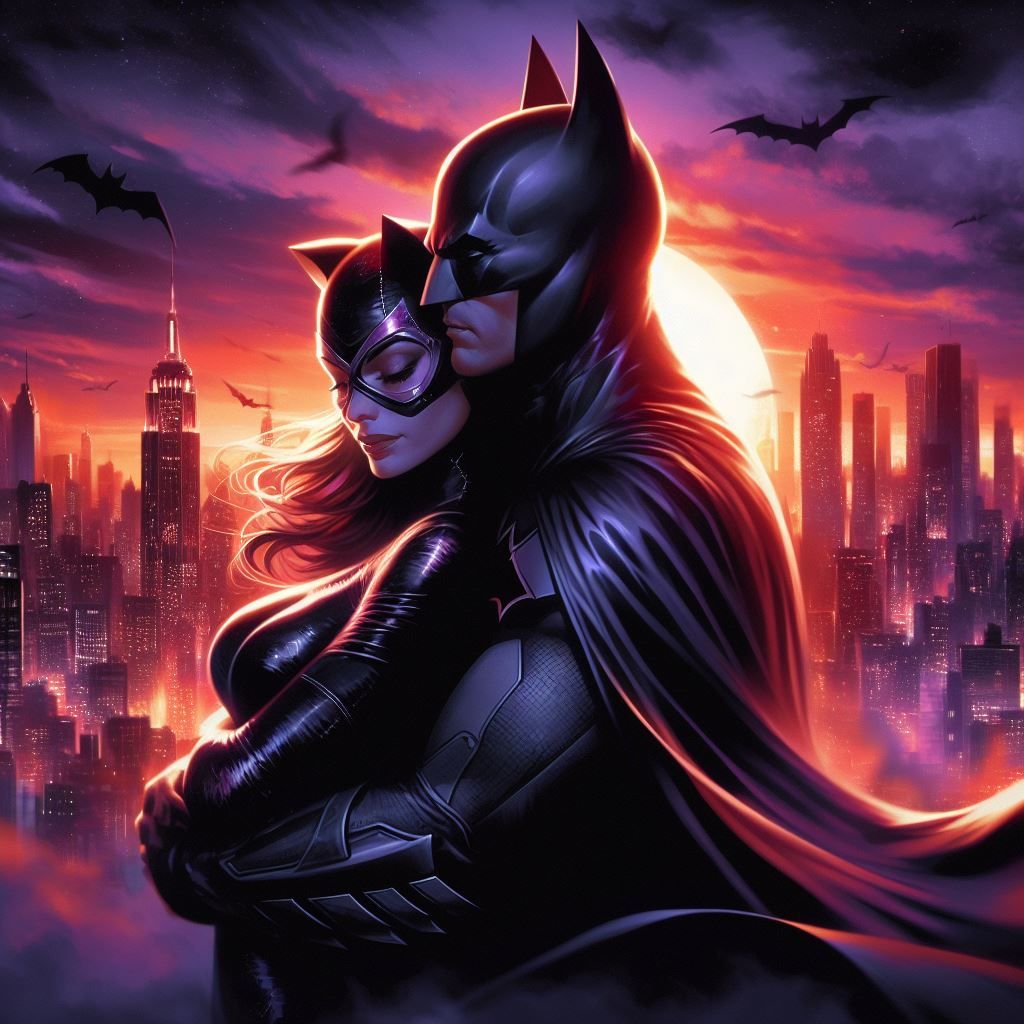 Cat woman and Batman