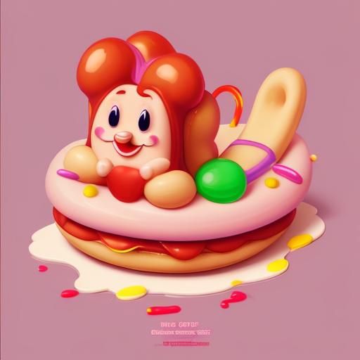 Hot dawg hot diggity dawg 02 (sweet) AI Generated Artwork NightCafe