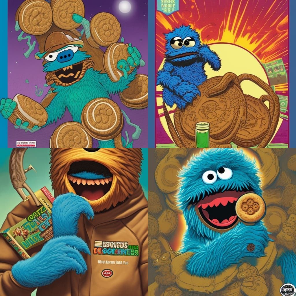 girl scout cookie monster - AI Generated Artwork - NightCafe Creator