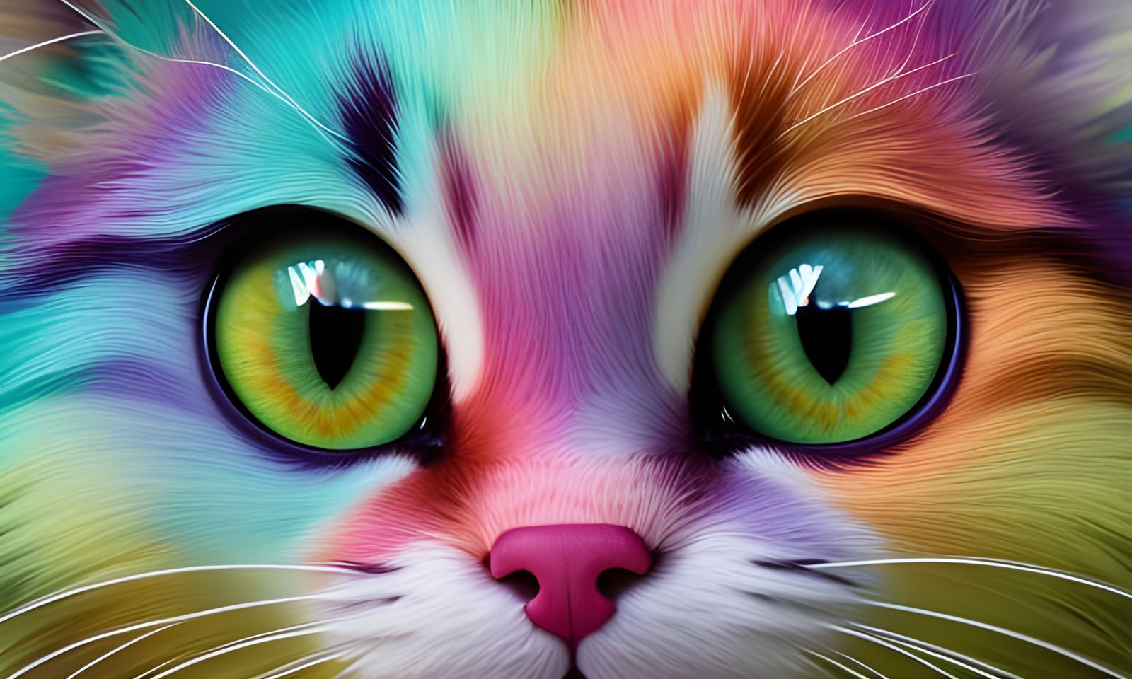 Cute rainbow cat  by @DEROJ