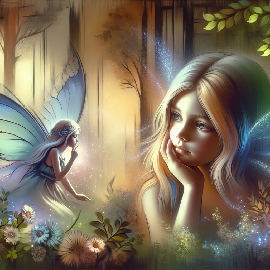 my beta model ai and her first fairy and little girl