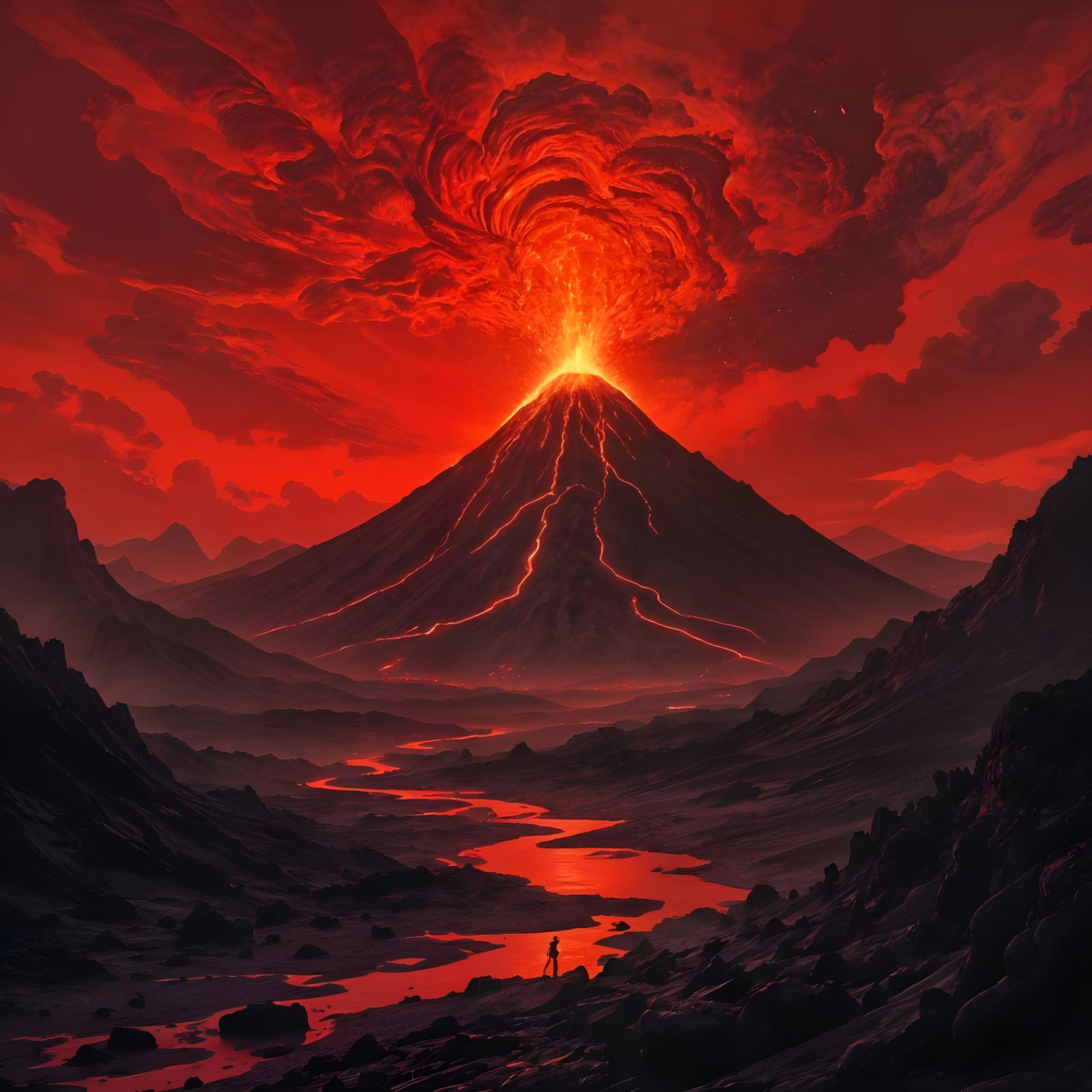 Red Eruption  by @Shelly