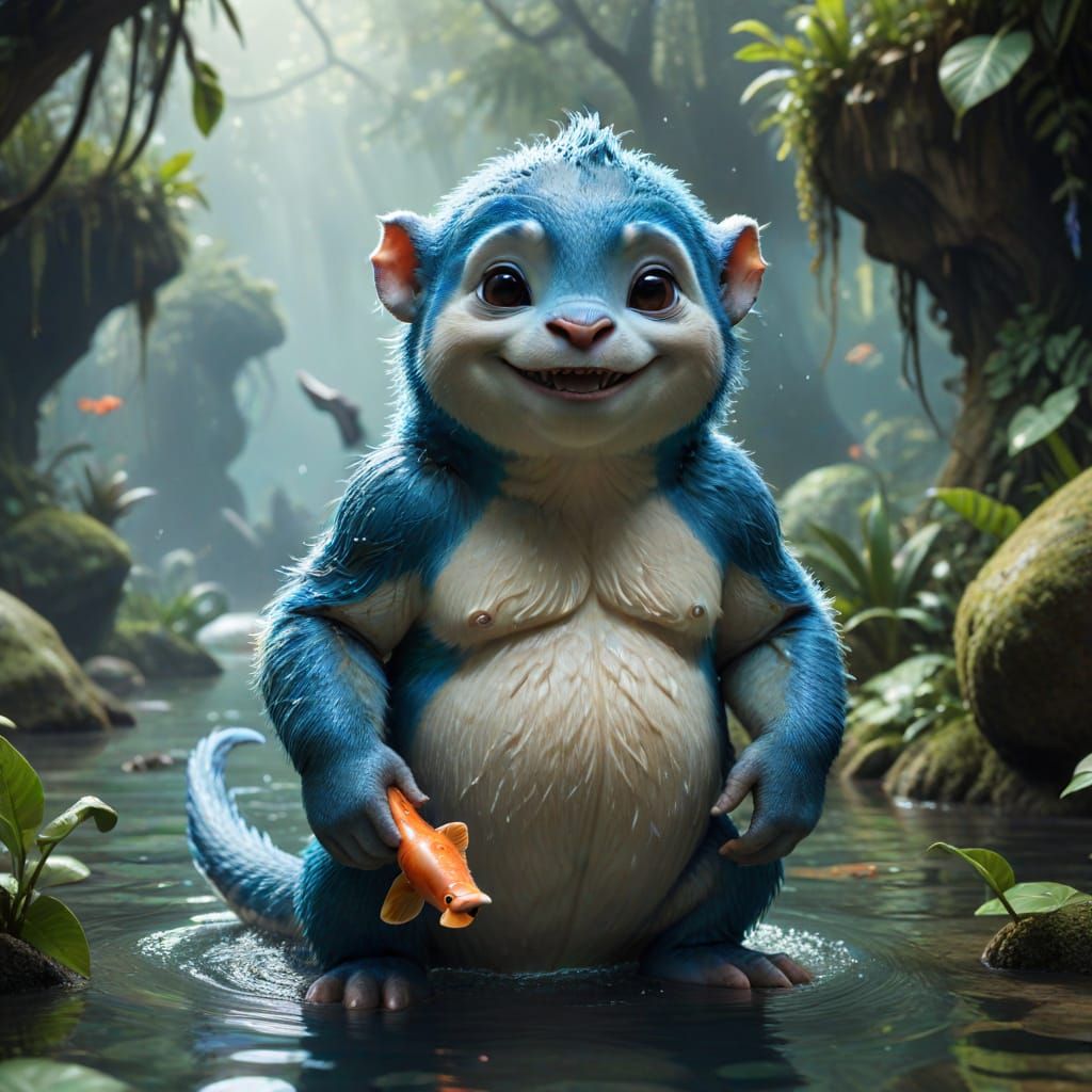 AI Image: Nest, Monkey, and Whale