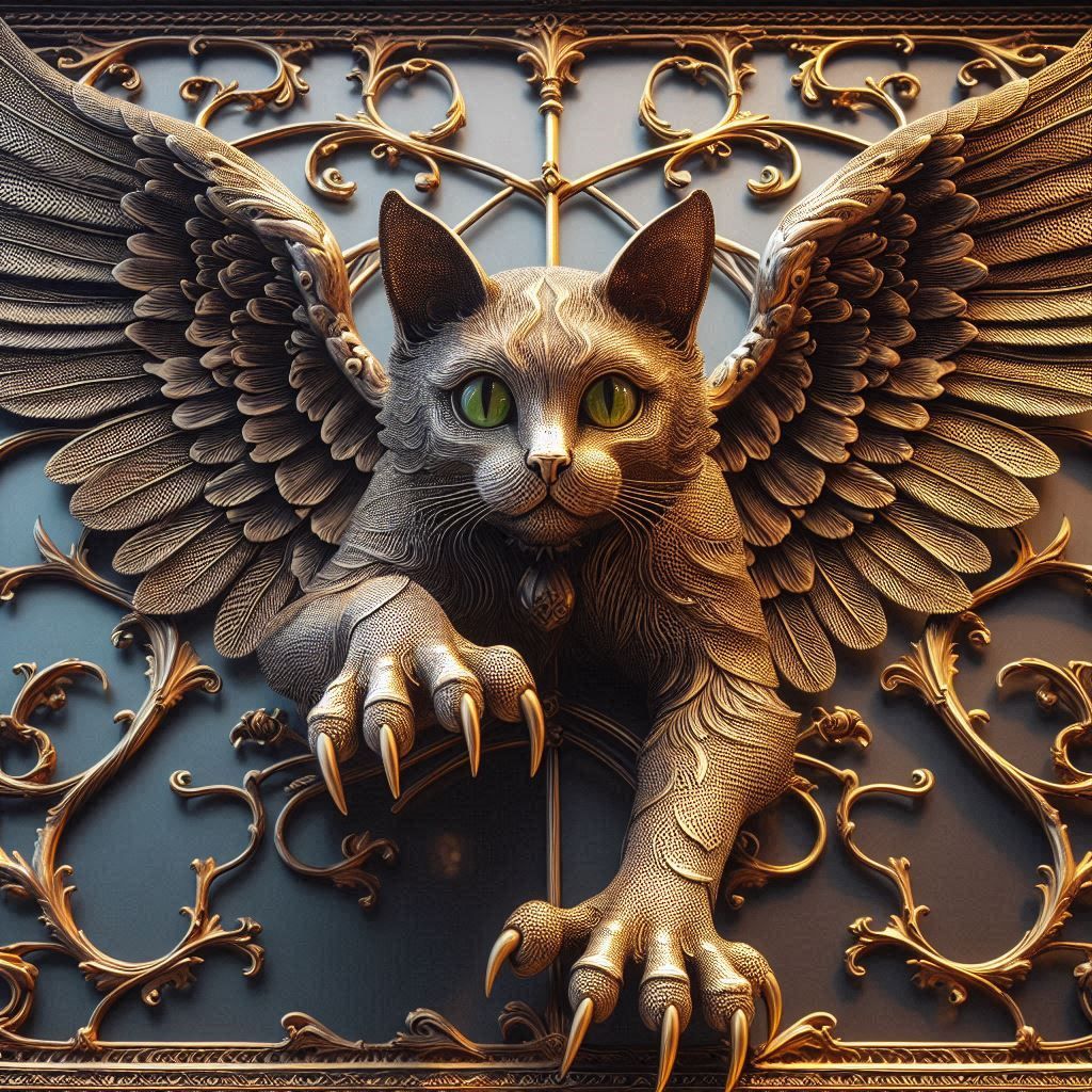 Winged feline